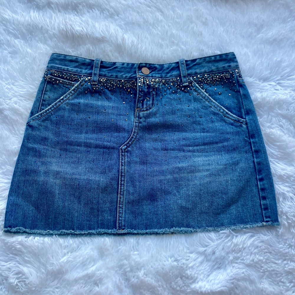 Express Denim Mini Skirt